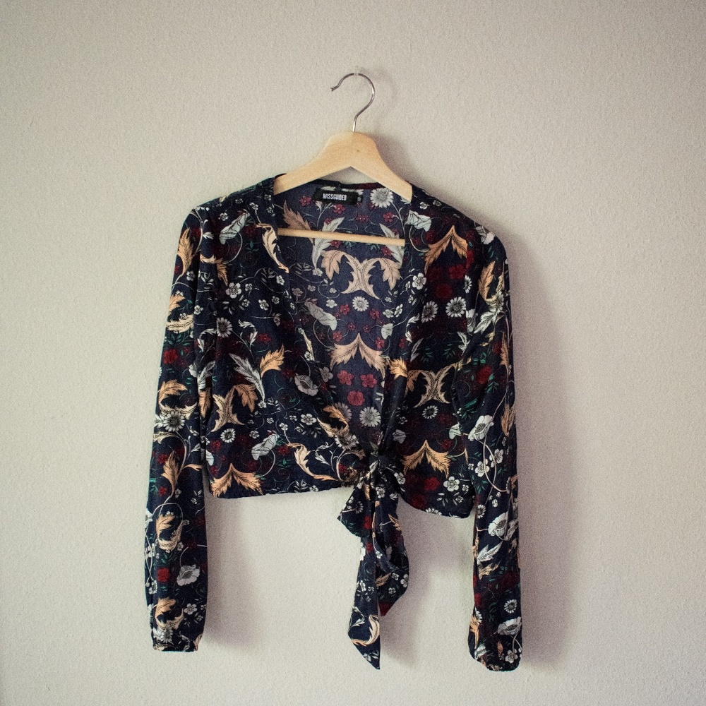 Floral Wrap Top